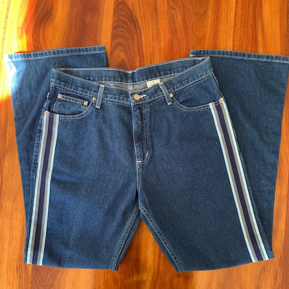 EUC Vintage Jordache Striped Boot Cut Jeans Size 15/16